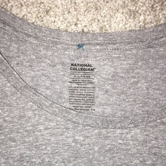 Gray grey thin Michigan Wolverines UM Football Tee T shirt XL mens - Picture 3 of 3